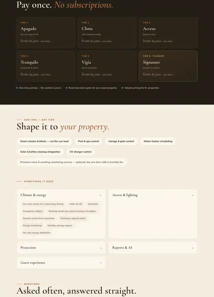 BorinCasa website, full-page screenshot, part 3 of 5