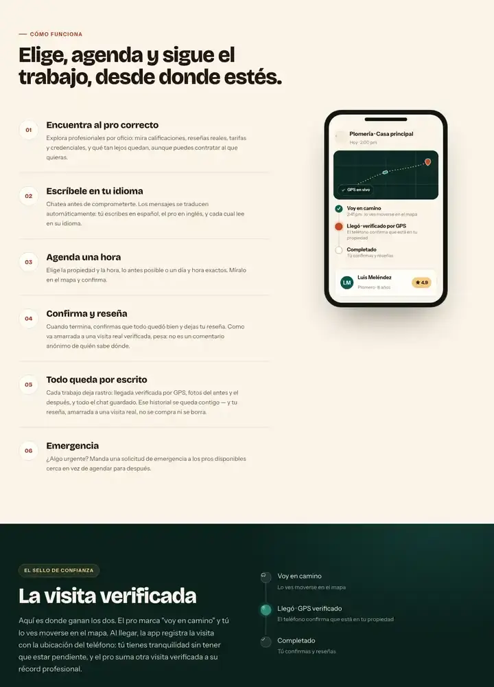 Brégate website, full-page screenshot, part 2 of 5