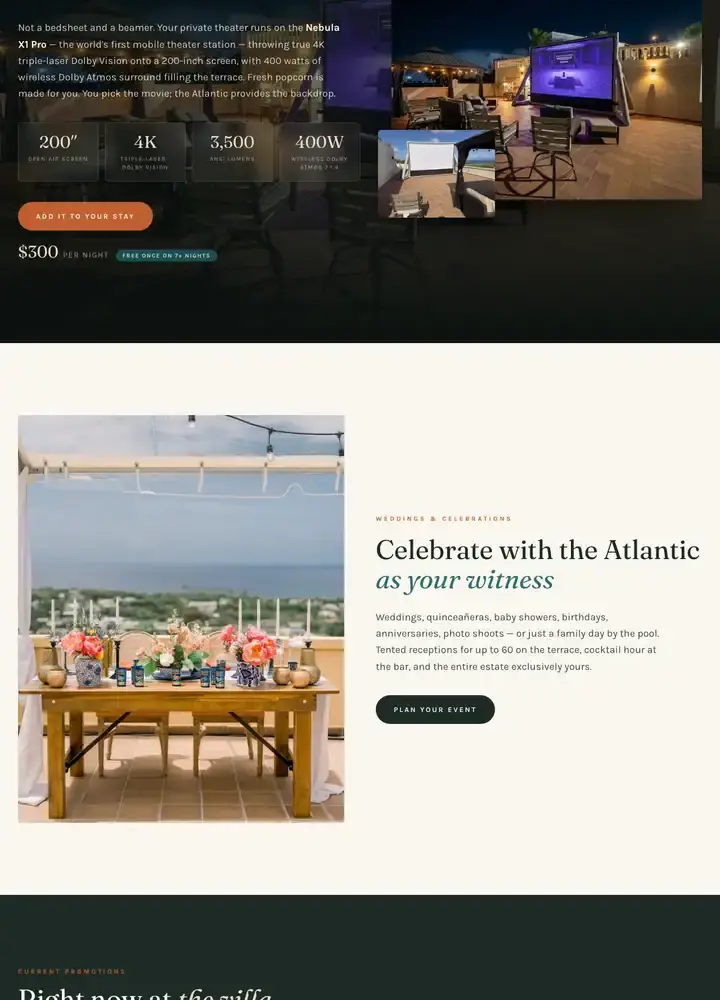 Casa Nakhla website, full-page screenshot, part 4 of 6